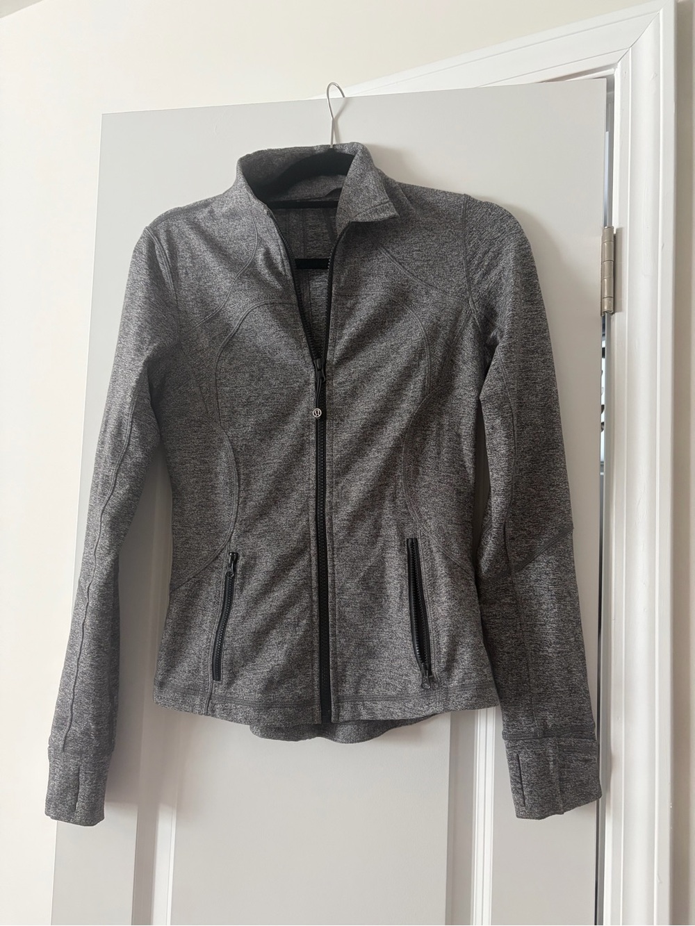 lululemon athletica Heather Gray Zip-Up Define Jacket